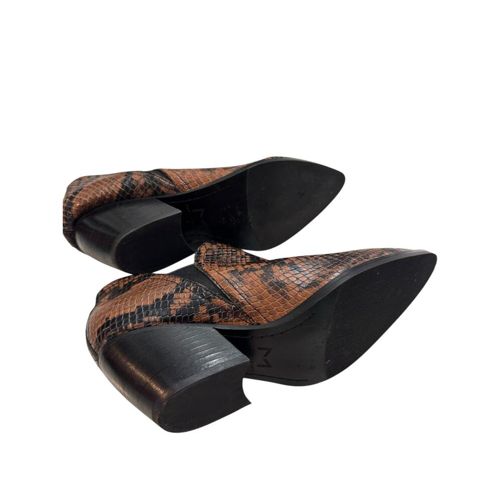 Marc Fisher Python Snake Print Leather Western Ch… - image 6